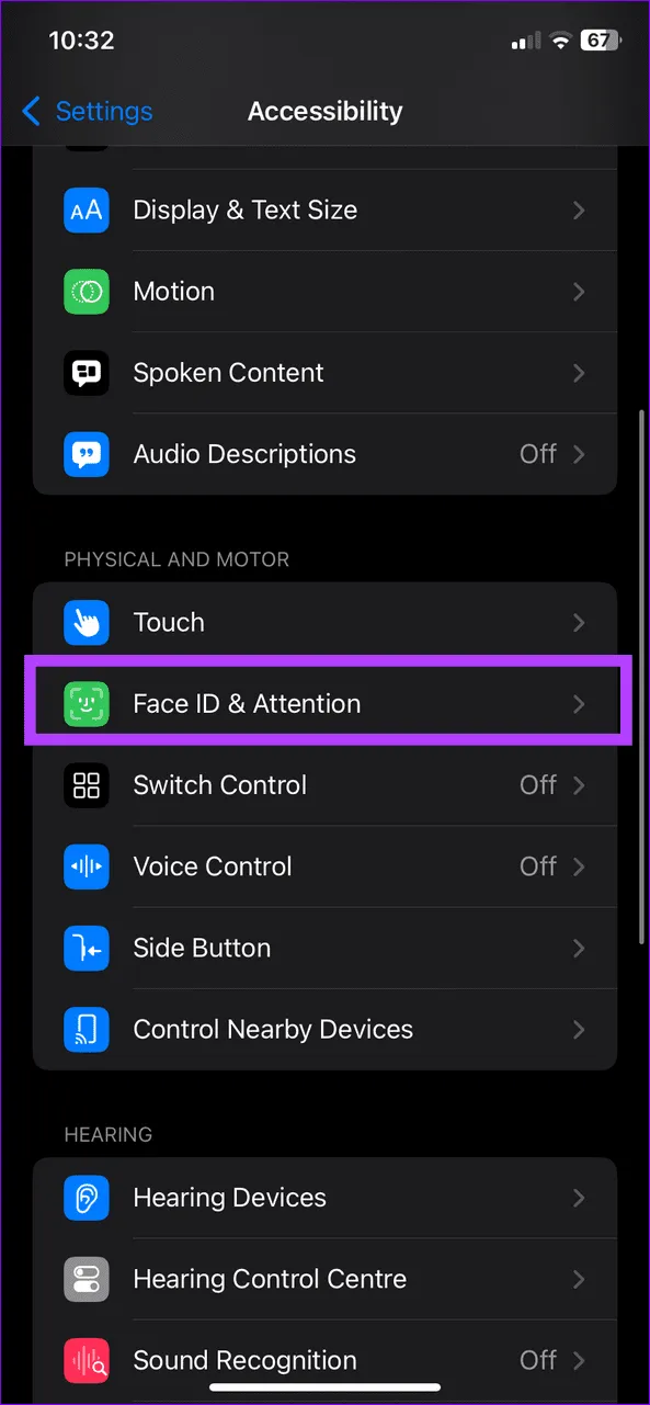 14 seleccione face id y atención