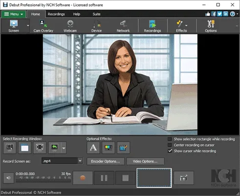 Debut del software de captura de vídeo