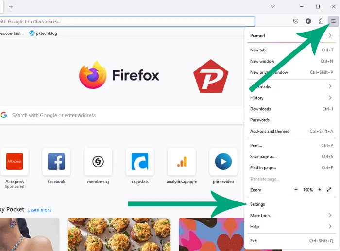 在 Firefox 瀏覽器中重設密碼的步驟