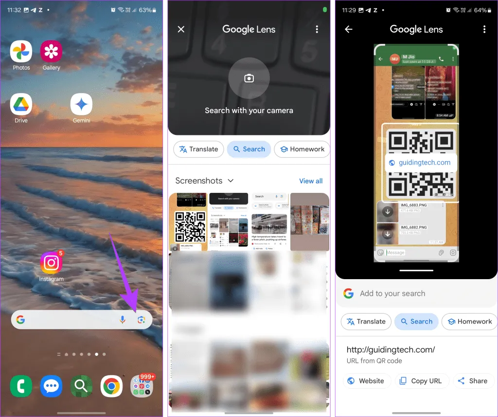 使用 Google 小工具掃描影像中的 QR 碼