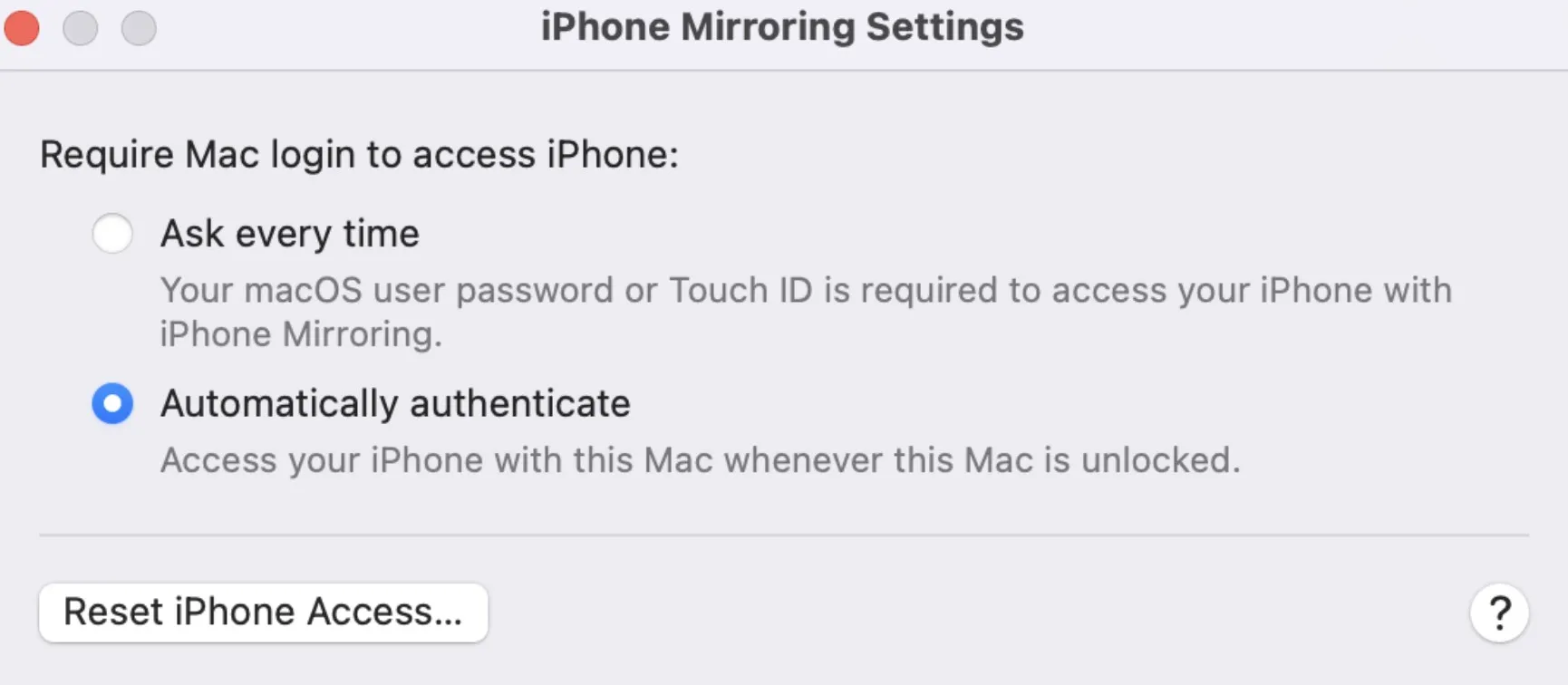 Restablecer el acceso al iPhone