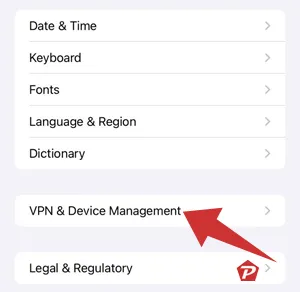 Administración de dispositivos y VPN para iPhone