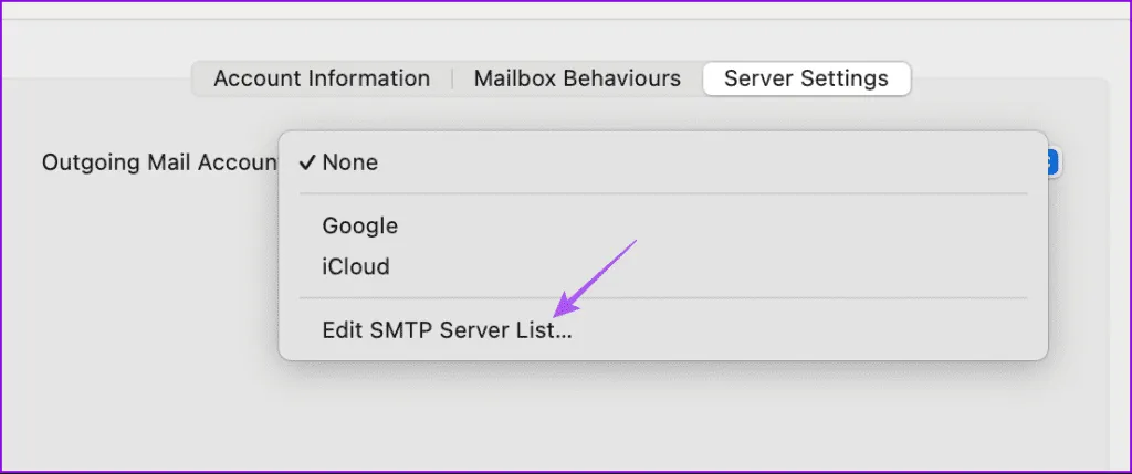 SMTP サーバー リストの編集 メール アプリ Mac