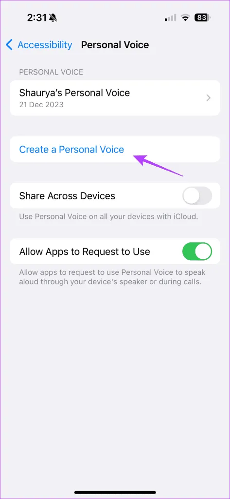 Funciones de voz de IA en el iPhone