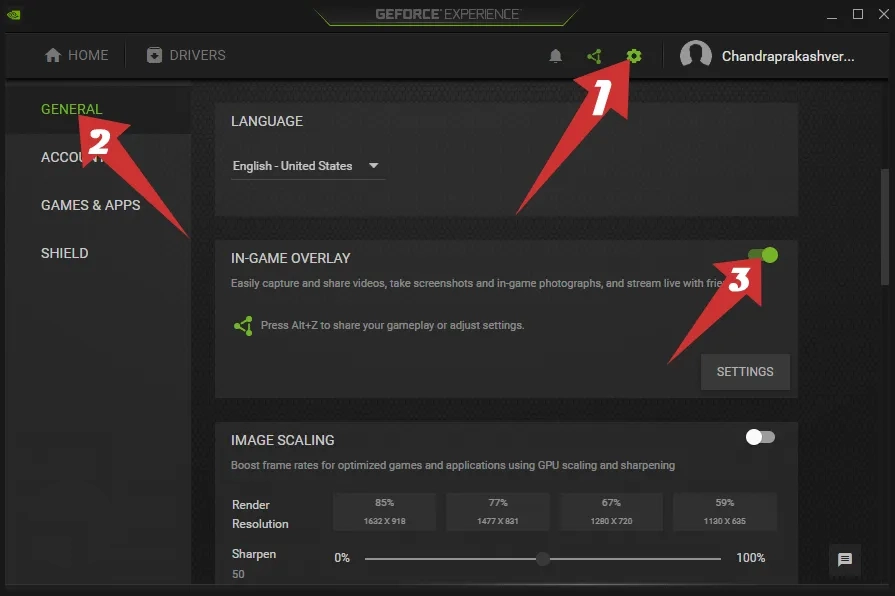 Disabilitare l'overlay di gioco Nvidia passo dopo passo