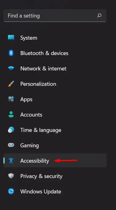 Accessibility Menu