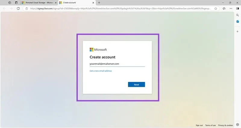 Configurar y desactivar el almacén personal en OneDrive vaciando y cerrando sesión Paso 2